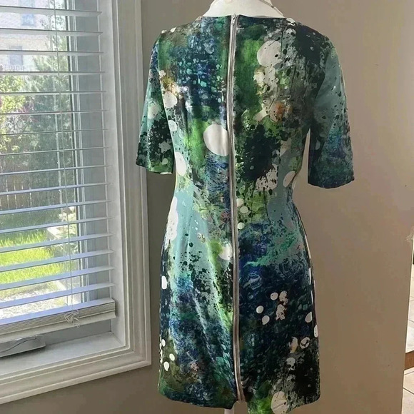 ❤️Host  Picks❤️[S]Rebecca Minkoff Silk Mystic Garden Print S/S Mid Dress - Picture 6 of 12